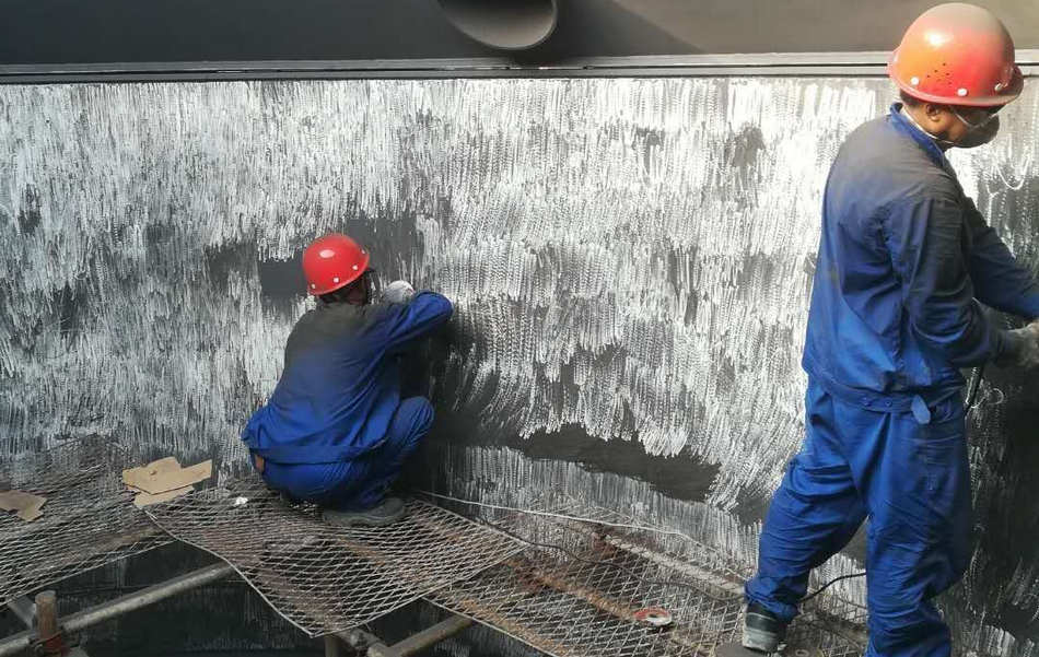 精城特瓷圓滿完成山東某鋼廠料罐陶瓷內(nèi)襯安裝項目